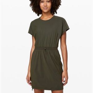 Black throw it on dress - lululemon